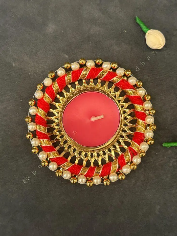 Bangle Tealight Holder with Pearls - Image 4