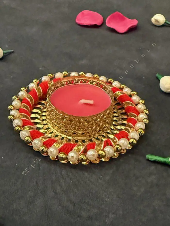 Bangle Tealight Holder with Pearls - Image 9