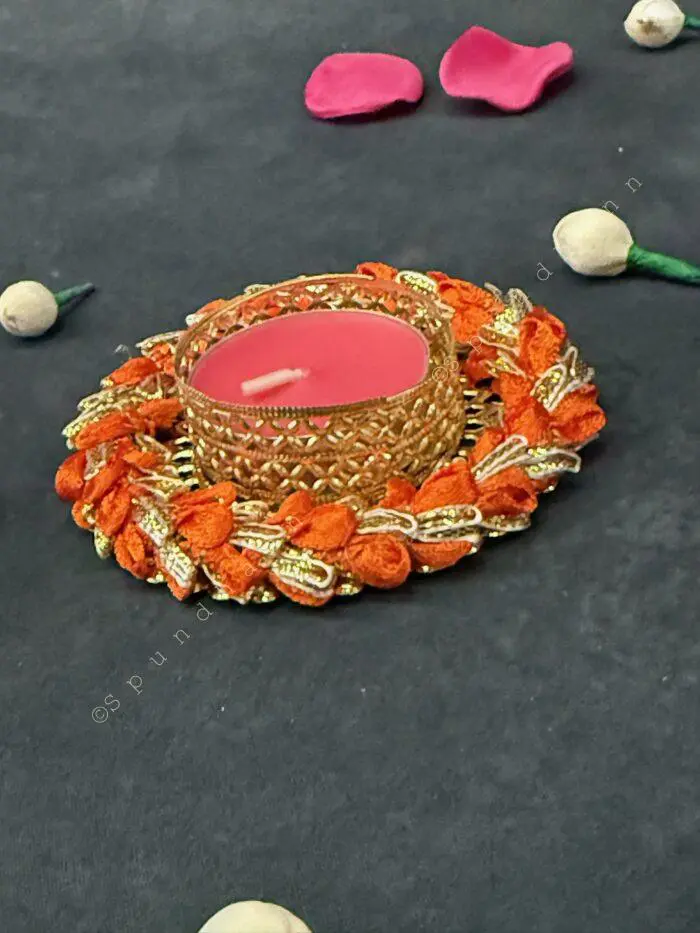 Colorful Gotapatti Bangle Tea Light Holder - Image 2