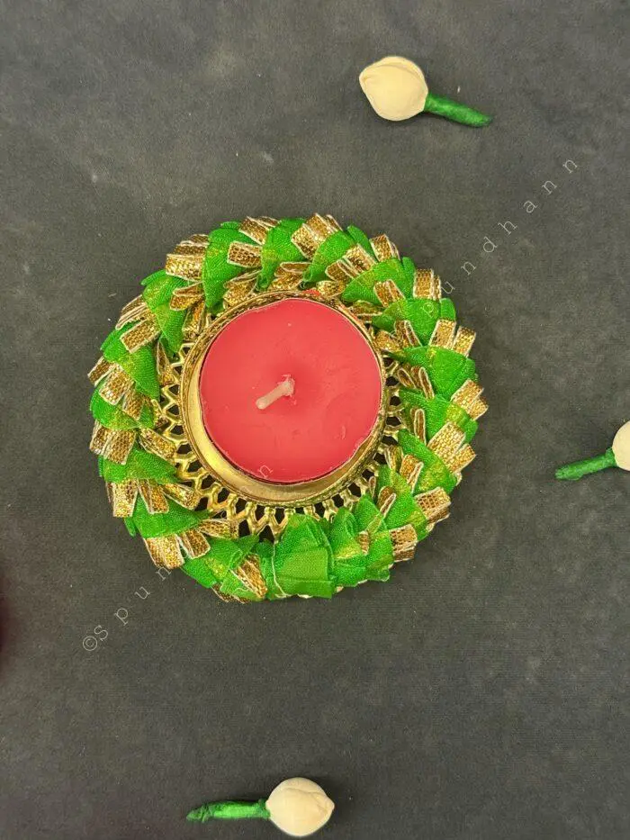 Colorful Gotapatti Bangle Tea Light Holder - Image 3