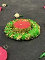 Colorful Gotapatti Bangle Tea Light Holder - Image 6