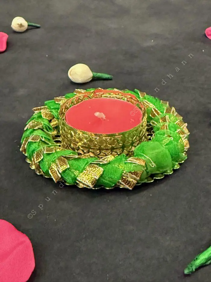 Colorful Gotapatti Bangle Tea Light Holder - Image 6