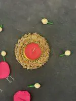 Colorful Gotapatti Bangle Tea Light Holder - Image 4