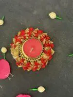 Colorful Gotapatti Bangle Tea Light Holder - Image 7