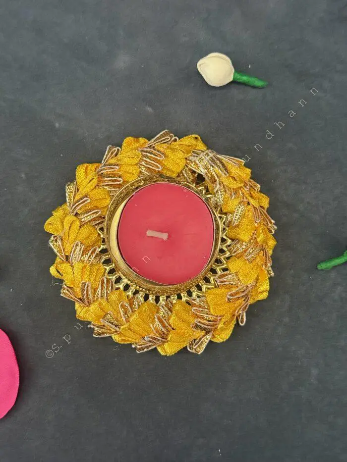 Colorful Gotapatti Bangle Tea Light Holder - Image 11