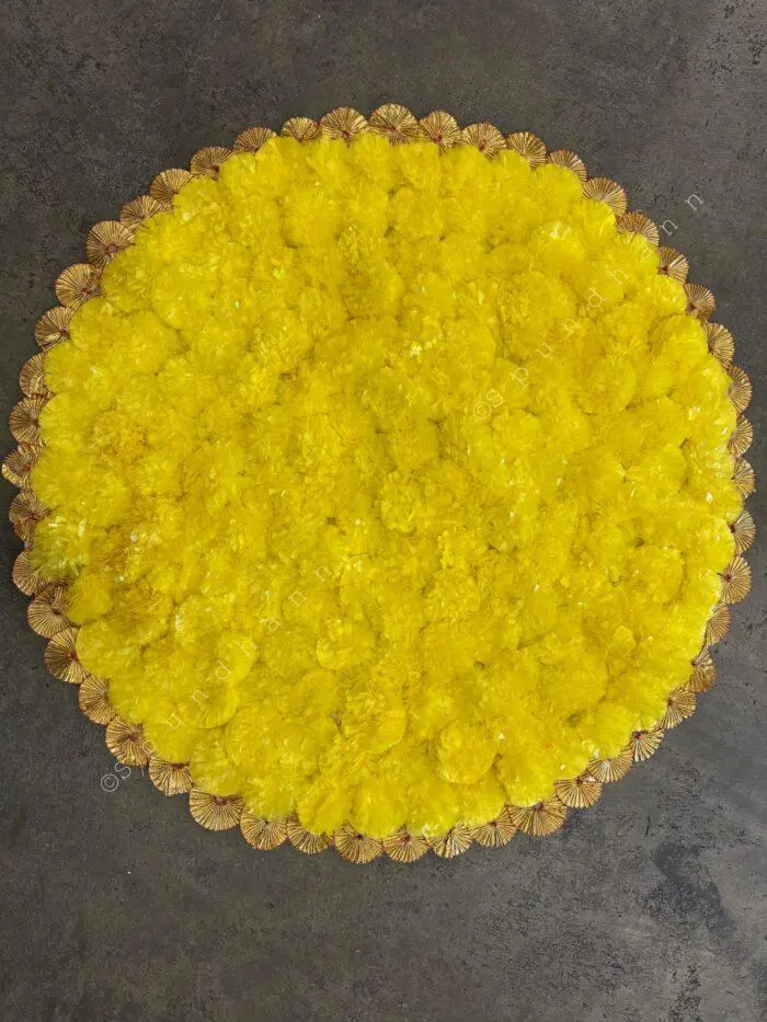 Marigold Flower Rangoli / Mat - Image 2