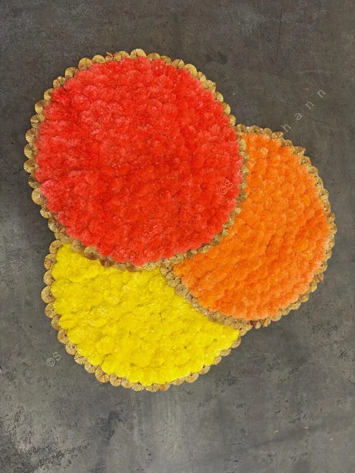 Marigold Flower Rangoli / Mat - Image 1