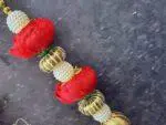 Rose Pearl and Gota Dangler with Tassel - Image 2