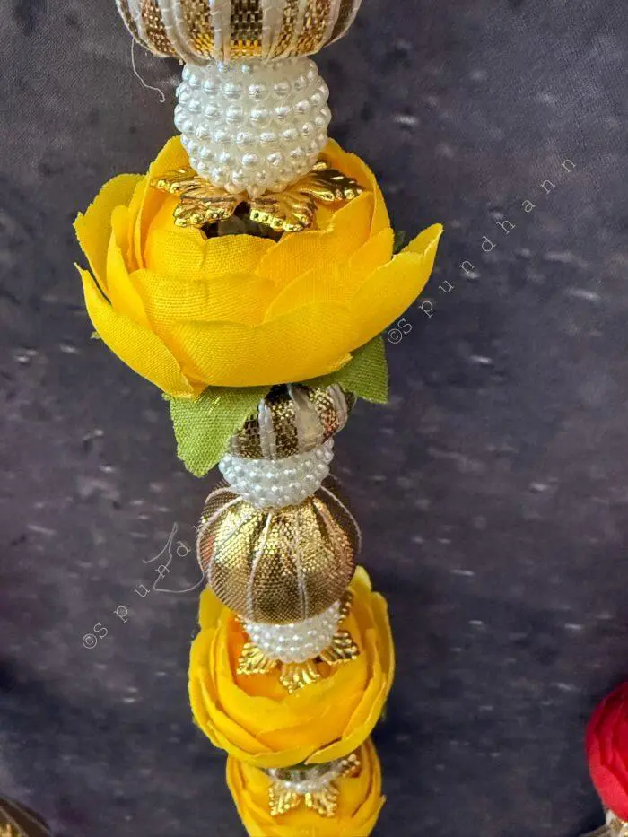 Rose Pearl and Gota Dangler with Tassel - Image 6