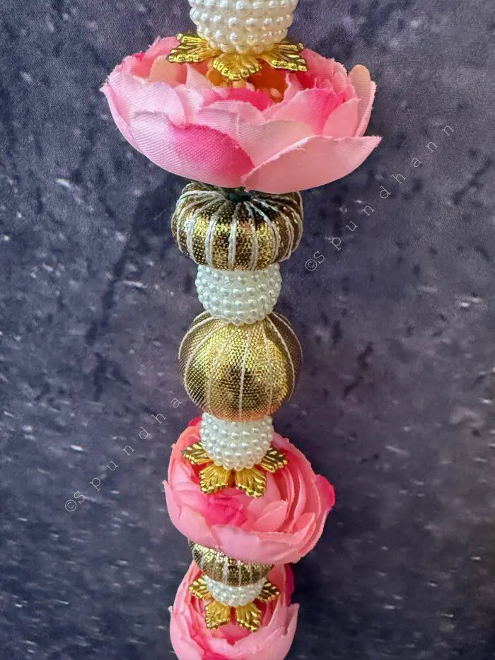 Rose Pearl and Gota Dangler with Tassel - Image 4