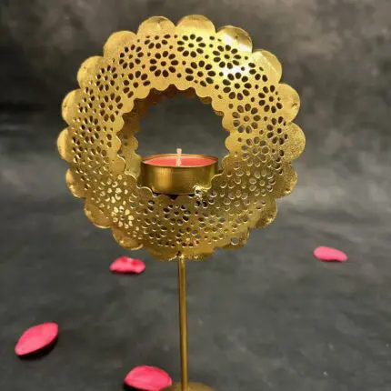 Shadow Cutwork Standing Tea Light (Round)