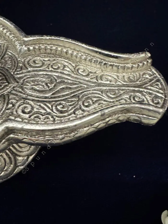 German silver and stone shivaling - Image 6