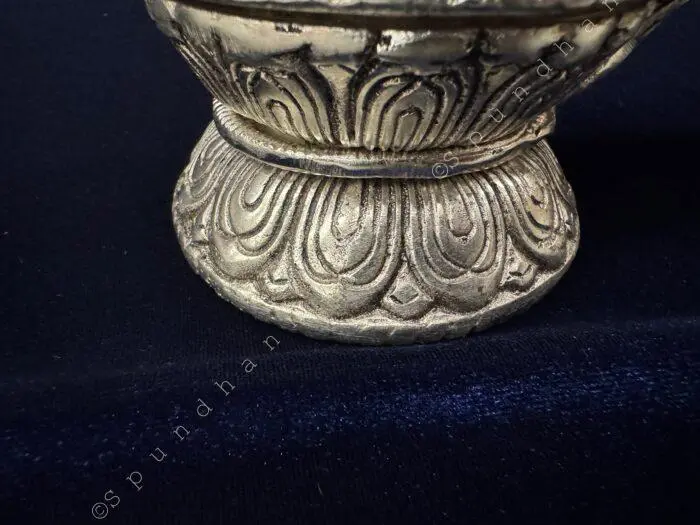 German silver and stone shivaling - Image 7