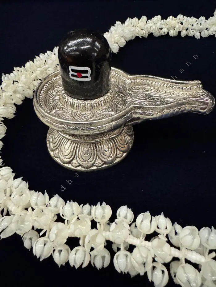 German silver and stone shivaling - Image 5