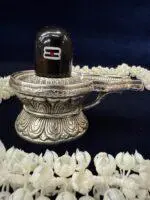 German silver and stone shivaling - Image 4
