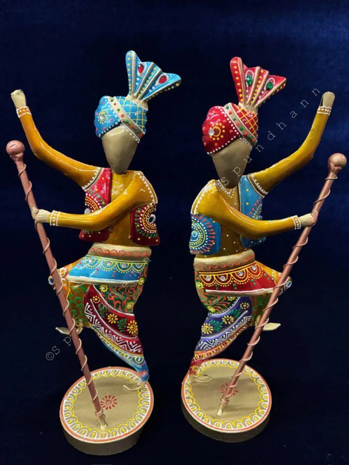 Dancing Baisakhi Figurines Set of 2 - Image 5