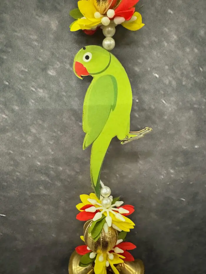 Parrot Gold Bead bell Dangler Pair - Image 4