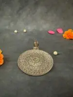 German Silver Patterned Agarbatti holder Platter - Image 3