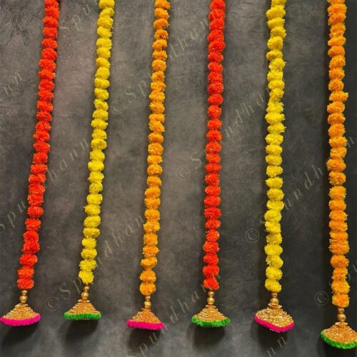 Marigold & Gota Multicolor Dangler Set of 2