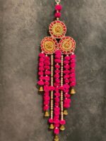 Mini Chakri with Gota Pati and Pom Pom Dangler - Image 3