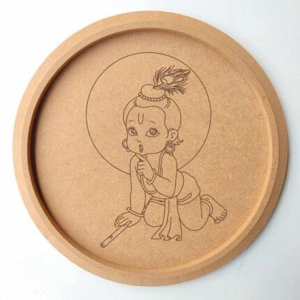 MDF Pre Marked Round Krishna