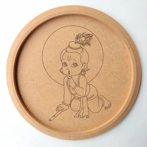 MDF Pre Marked Round Krishna