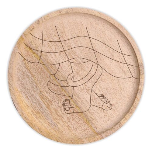Radha Foot Print Pre Marked Wall plate
