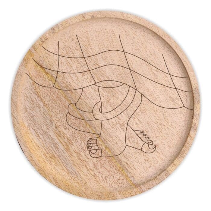 Radha Foot Print Pre Marked Wall plate