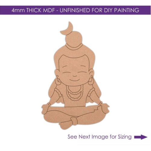 Baby Shiv MDF Pre-Marked Cutout - 8 Inch / 2 Pcs