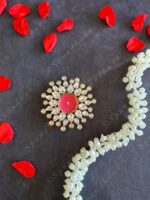 White & Golden Triple Studded Tea Light Holder - Image 6