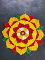 Marigold Inspired Rangoli Floor Mats 3 ft