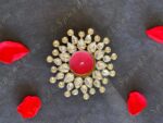White & Golden Triple Studded Tea Light Holder - Image 9