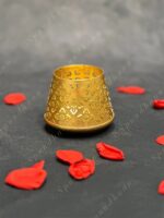 Fancy Golden Votive Shadow Tea Light (Cutwork) - Image 3