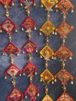 Small Kites with Bells Wall Hanging Decor Set of 2