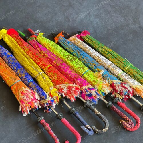 Colorful Foil Decorative Vintage Umbrella