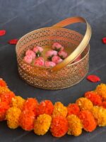 Metal Golden Cutwork Round Baskets - Image 7