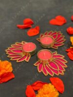 Pink Lotus Tea Light Holder (6' x 4') - Image 2