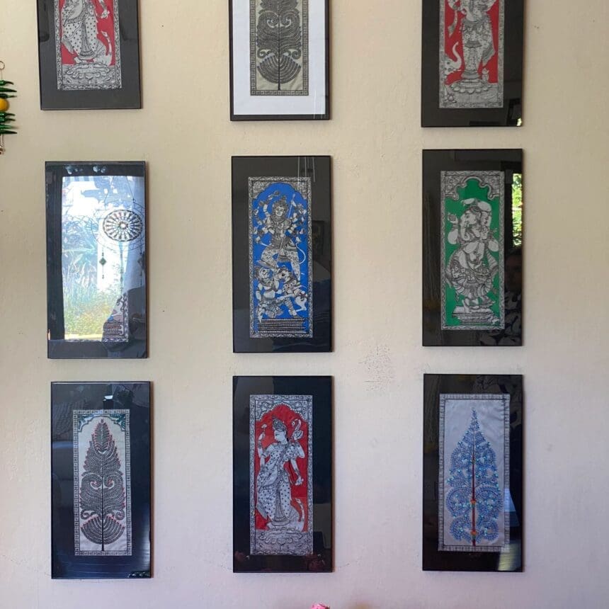 Pattachitras Lord Buddha, Lord Hanuman, Ma Durga & Radha-Krishna