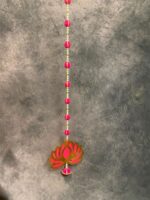 Lotus Hanging with pearl and pink Bead Set of 2