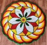 Floral Rangoli Floor Mat 4 ft - Image 2