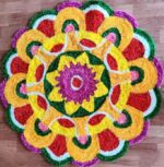 Floral Rangoli Floor Mat 3 ft - Image 3