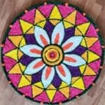 Floral Rangoli Floor Mat 4 ft - Image 3
