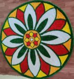 Floral Rangoli Floor Mat 3 ft - Image 7