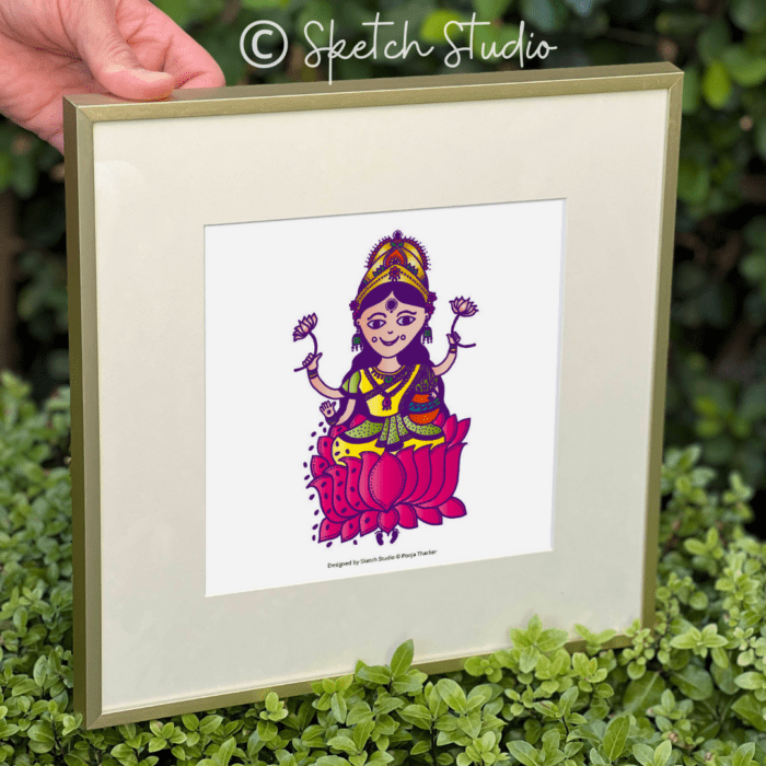 Laxmi Doodle Art - Framed
