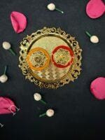 Golden Haldi Kumkum Decorative Holder - Image 4