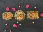 Golden Haldi Kumkum Decorative Holder