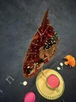 Flute Ganesha With Leaf Tea Light Holder - Image 4
