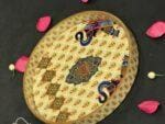 Royal Elephant Design Decorative Tray Set of 2 - Image 4