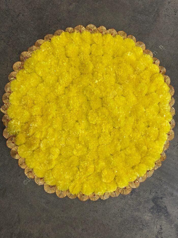 Marigold Flower Rangoli / Mat - Image 2