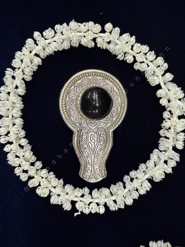 German silver and stone shivaling - Image 3